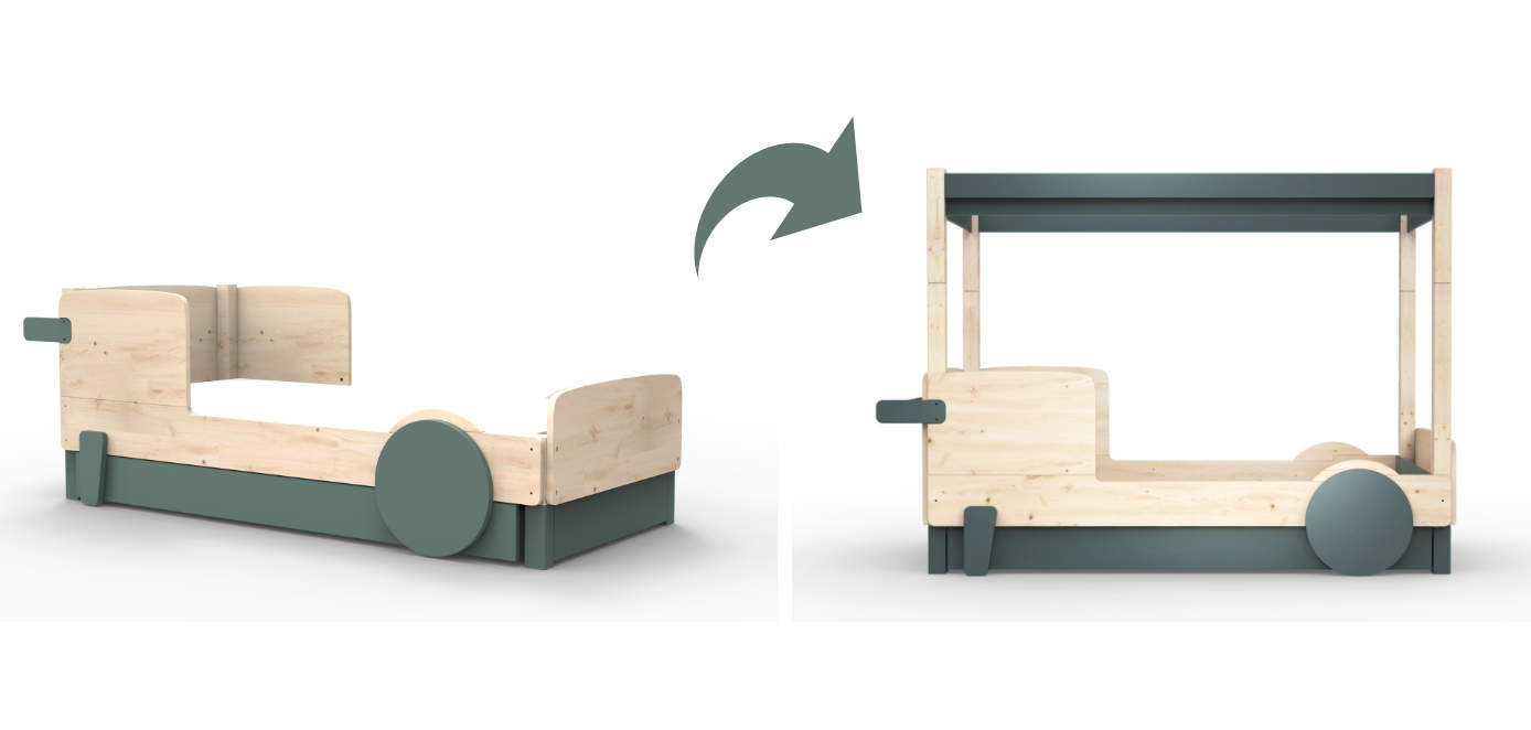 Mathy by Bols Discovery Umbauset von Einzelbett zu Himmelbett