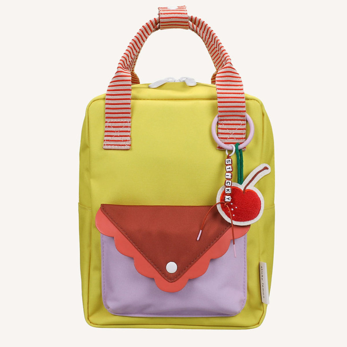 Sticky Lemon Rucksack in Gelb - Vorderansicht