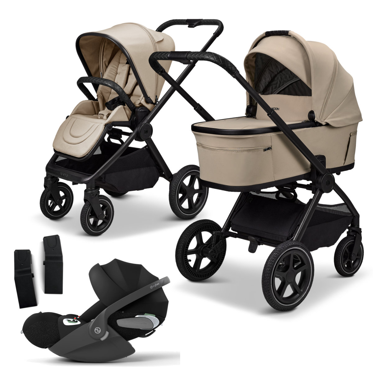Moon Gio Fold Air Kinderwagen Set 3 in 1 inkl. Cybex Cloud T i Size Babyschale
