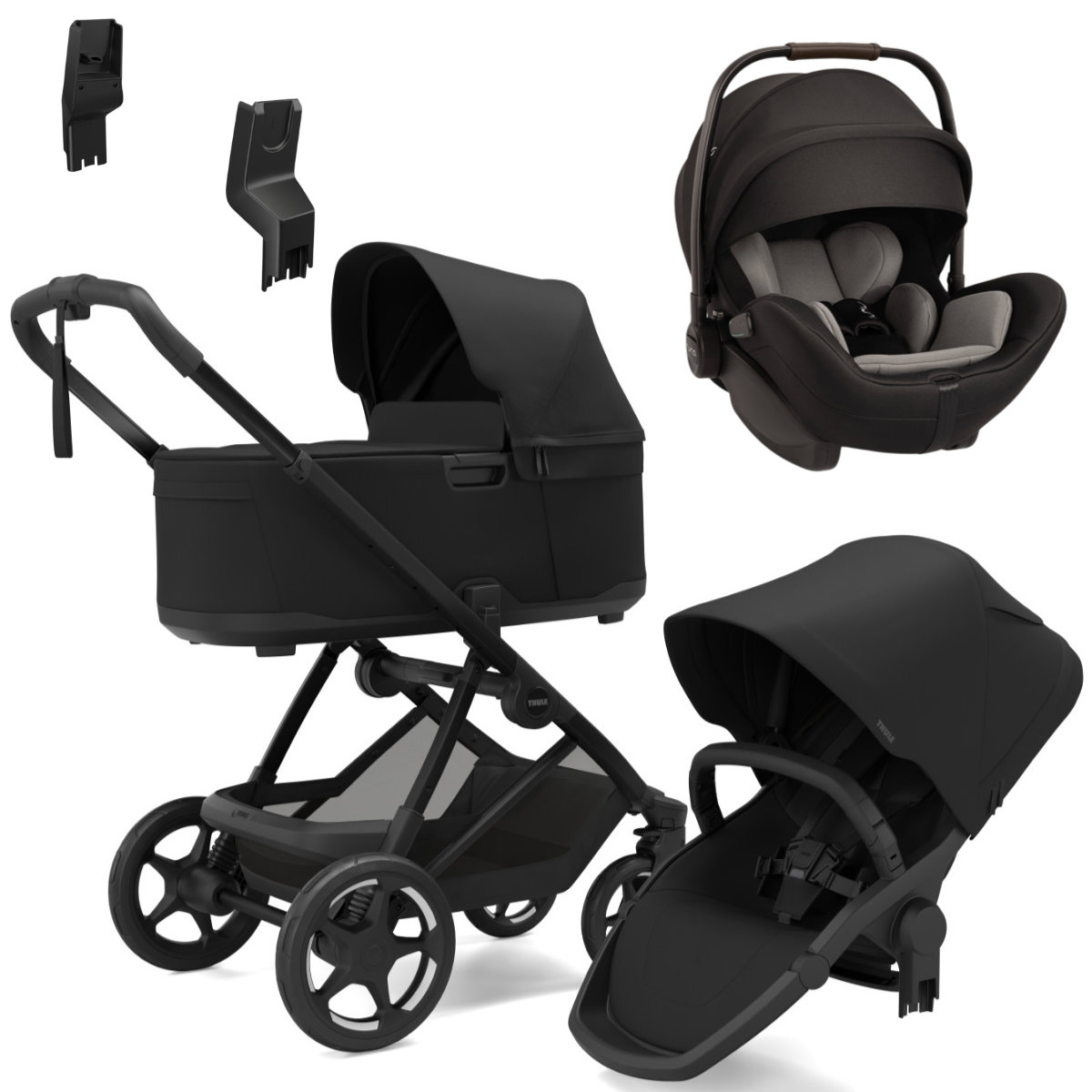 Thule Charm 3-in-1 Stroller Set incl. Nuna Arra Flex i-Size Infant Car Seat