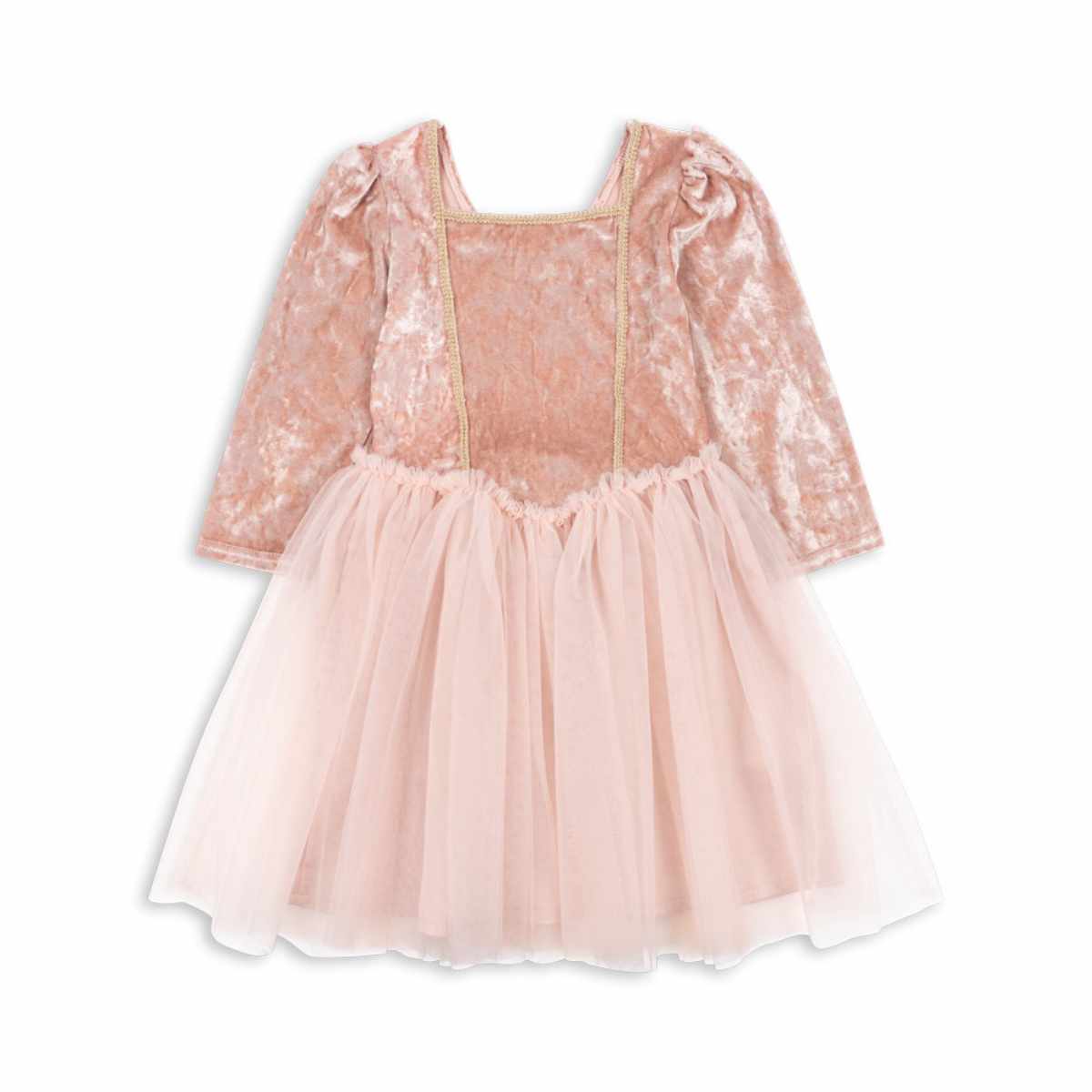 Konges Sløjd Elisa Prinzessin Kostüm Cloud Pink – Kleid mit Samt & Tüll