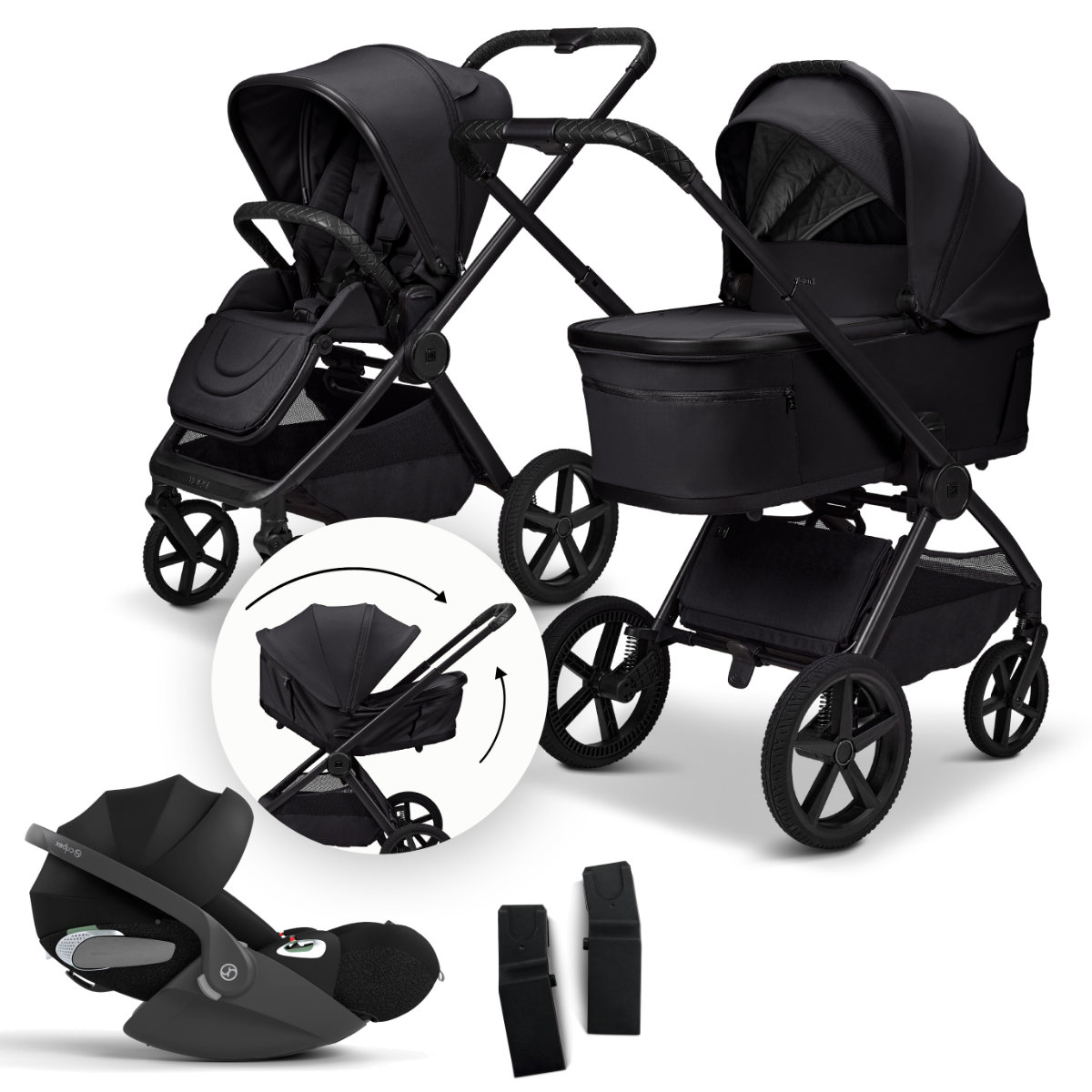 Moon Gio Fold 3 in 1 Stroller Set incl. Cybex Cloud T i-Size Infant Car Seat