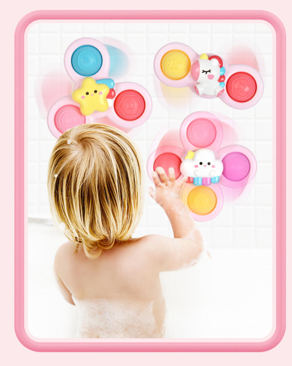 Fresh Kid Sensorik-Spinner mit Saugnapf – 3er-Set