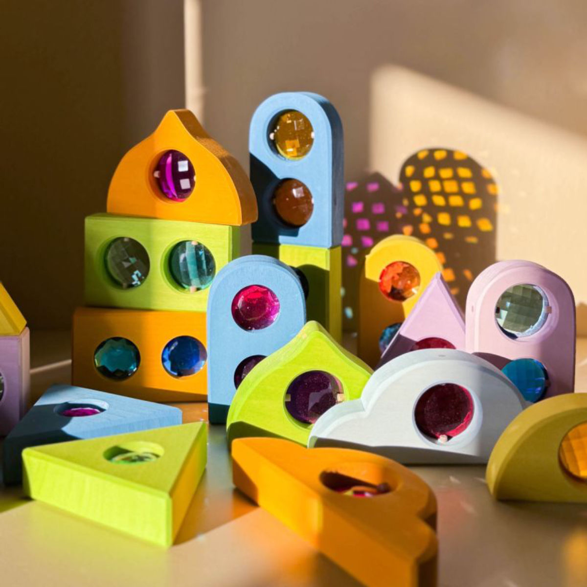 Bauspiel Pastel Fairy Windows 12 Pieces