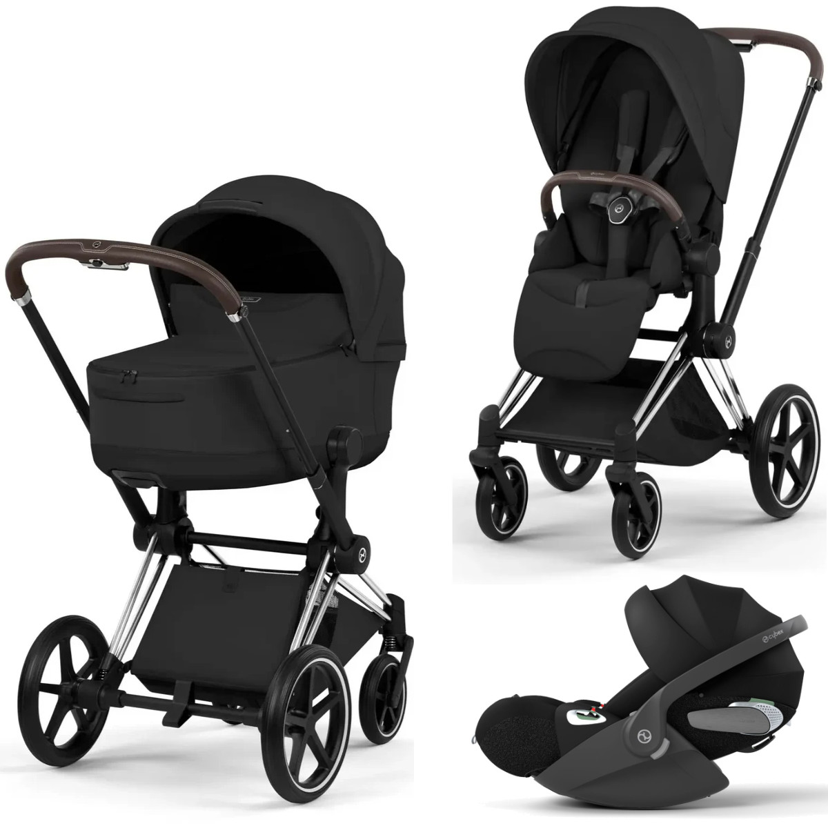Cybex Priam 5 Style Kinderwagen Set 3 in 1 inkl. Cybex Cloud T i Size  Babyschale