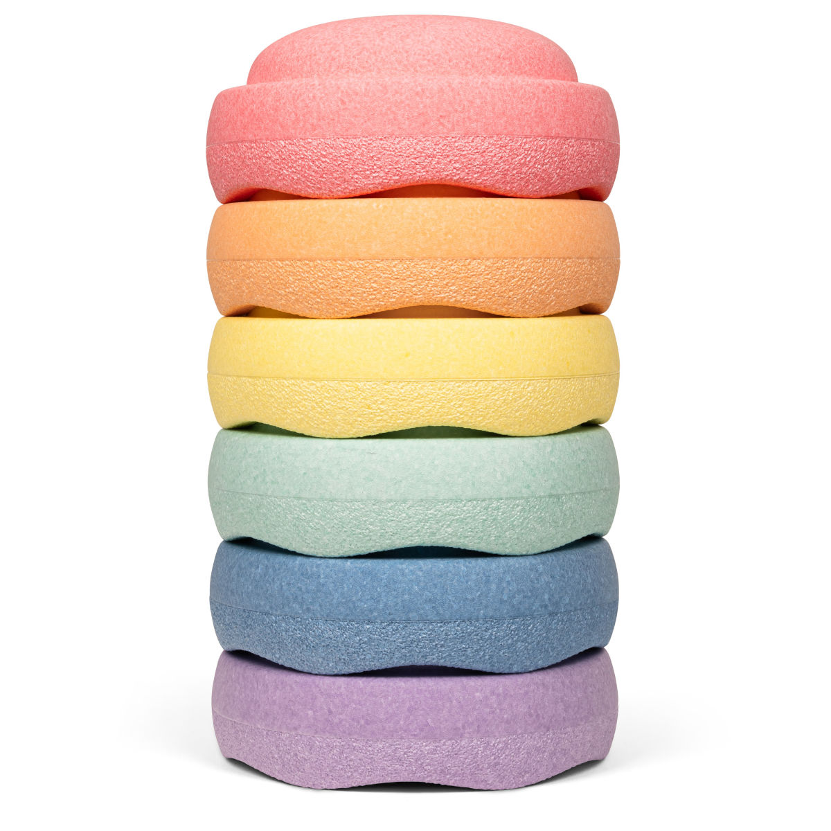 Stapelstein Rainbow Pastel, 6 pieces