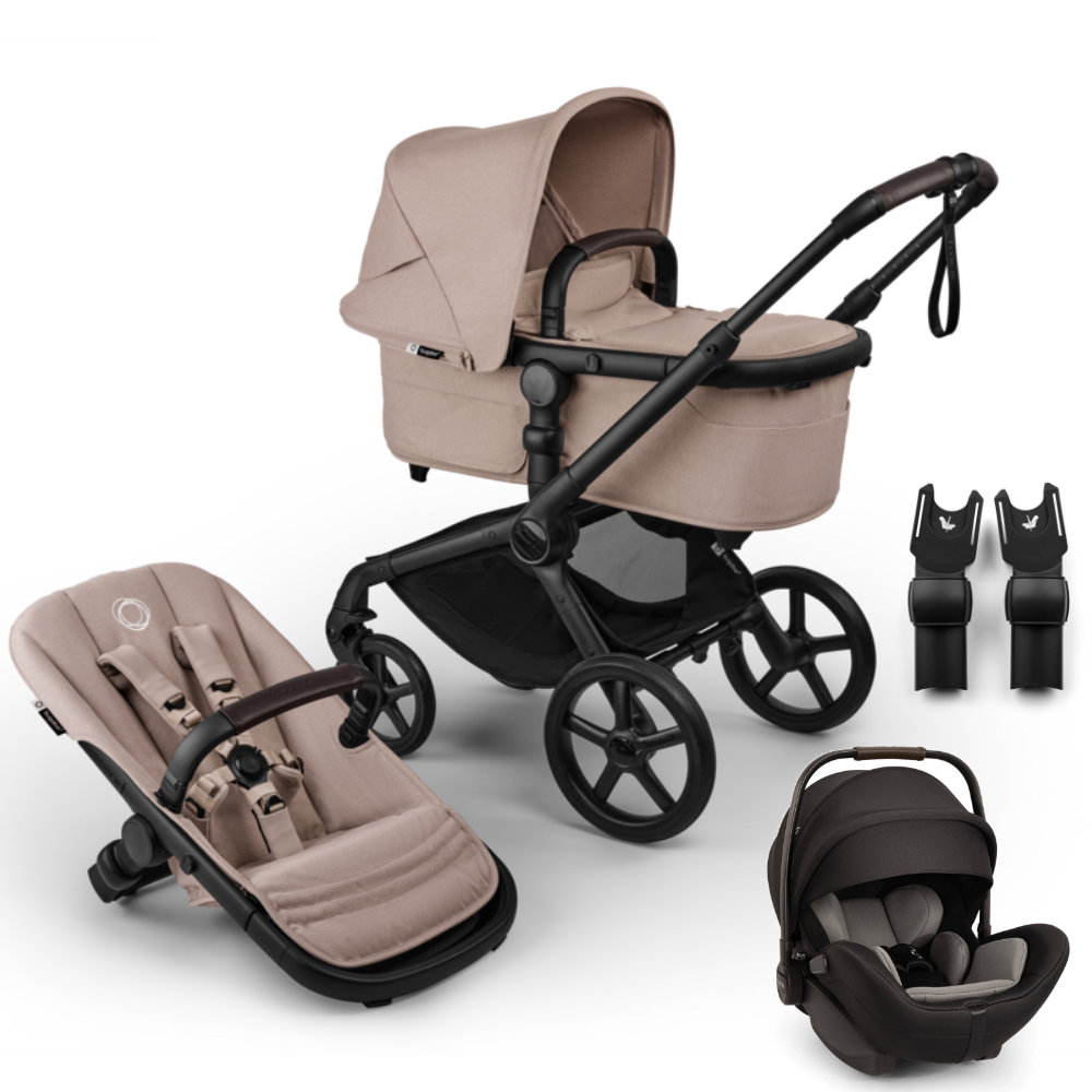 Kinderwagen Set in Beige - schräge Ansicht