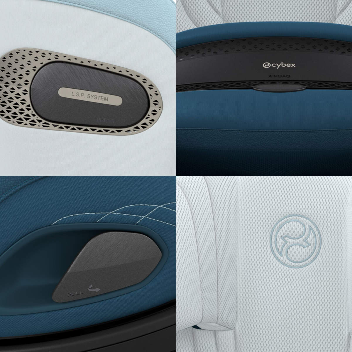 Cybex Anoris Si Airbag i-Size Car Seat (15 Months–7 Years) with Integrated ISOFIX Base