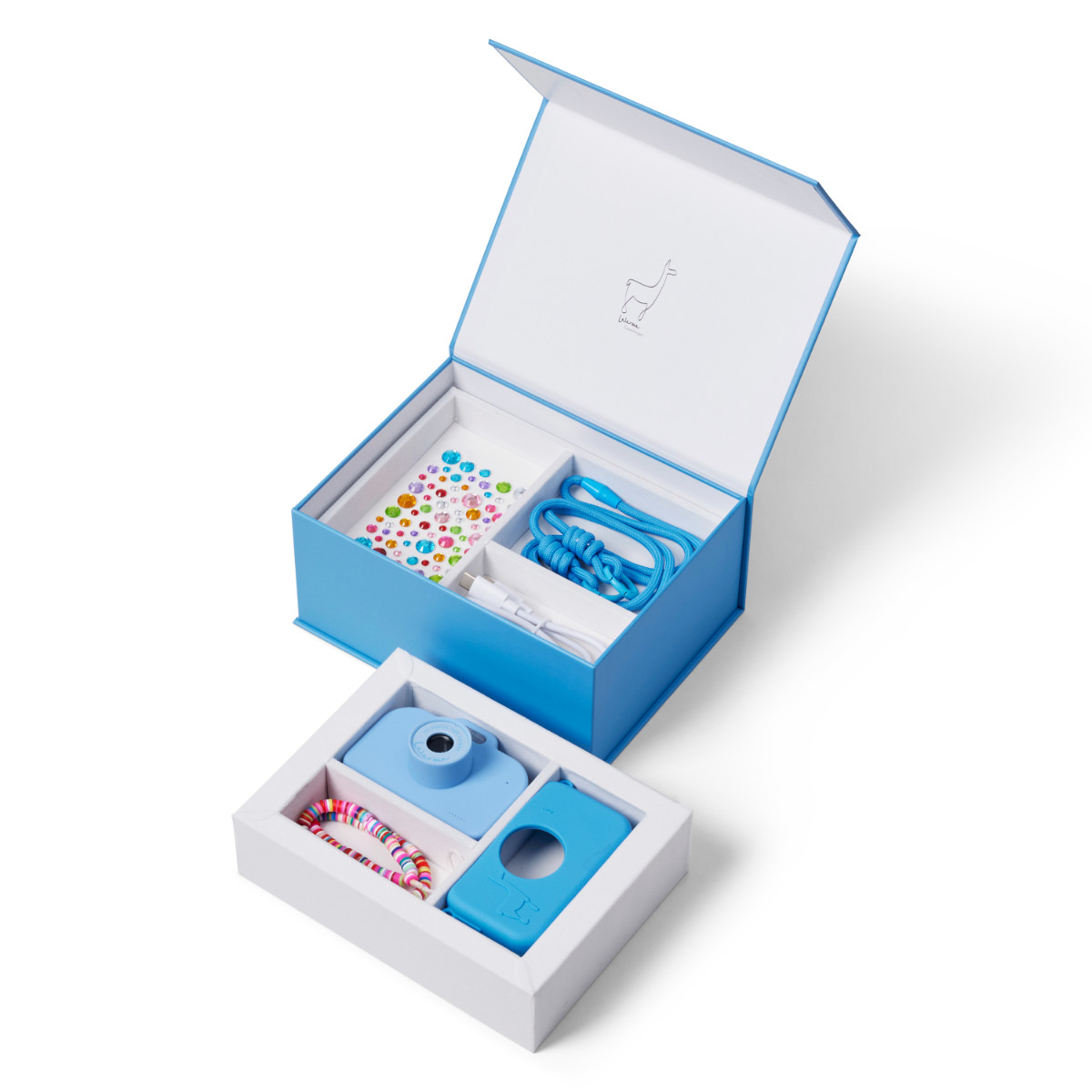Lalarma Camera Set with Silicone Case, Jewellery Box, Hanger & Sticker Sheet