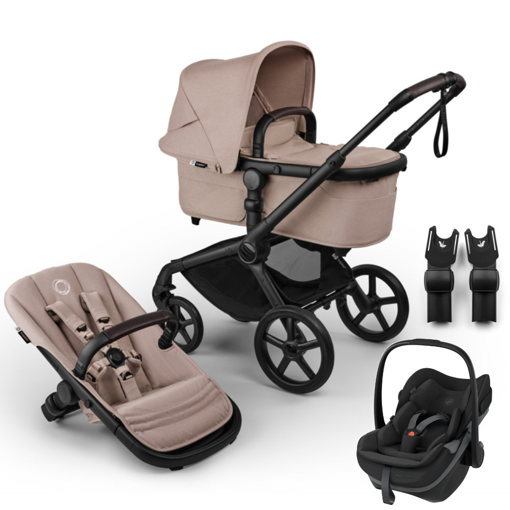 Bugaboo Fox 5 Renew Kombikinderwagen in Beige - schräge Ansicht
