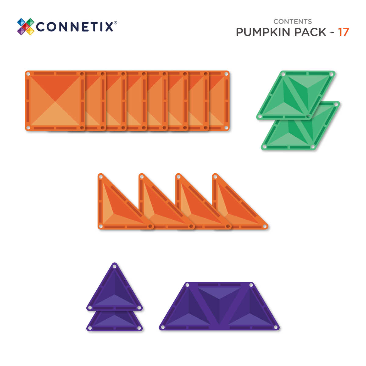 Connetix Magnetbausteine Halloween Pumpkin Pack – 17 Teile