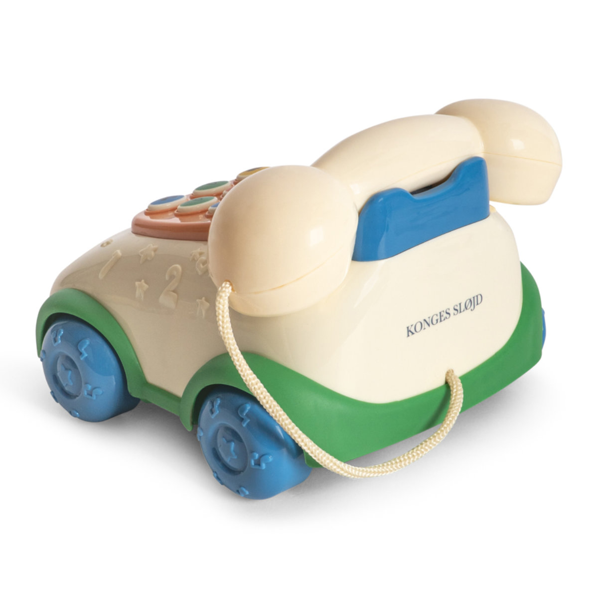 Konges Sløjd Pull-Along Toy Phone – with Light & Sound