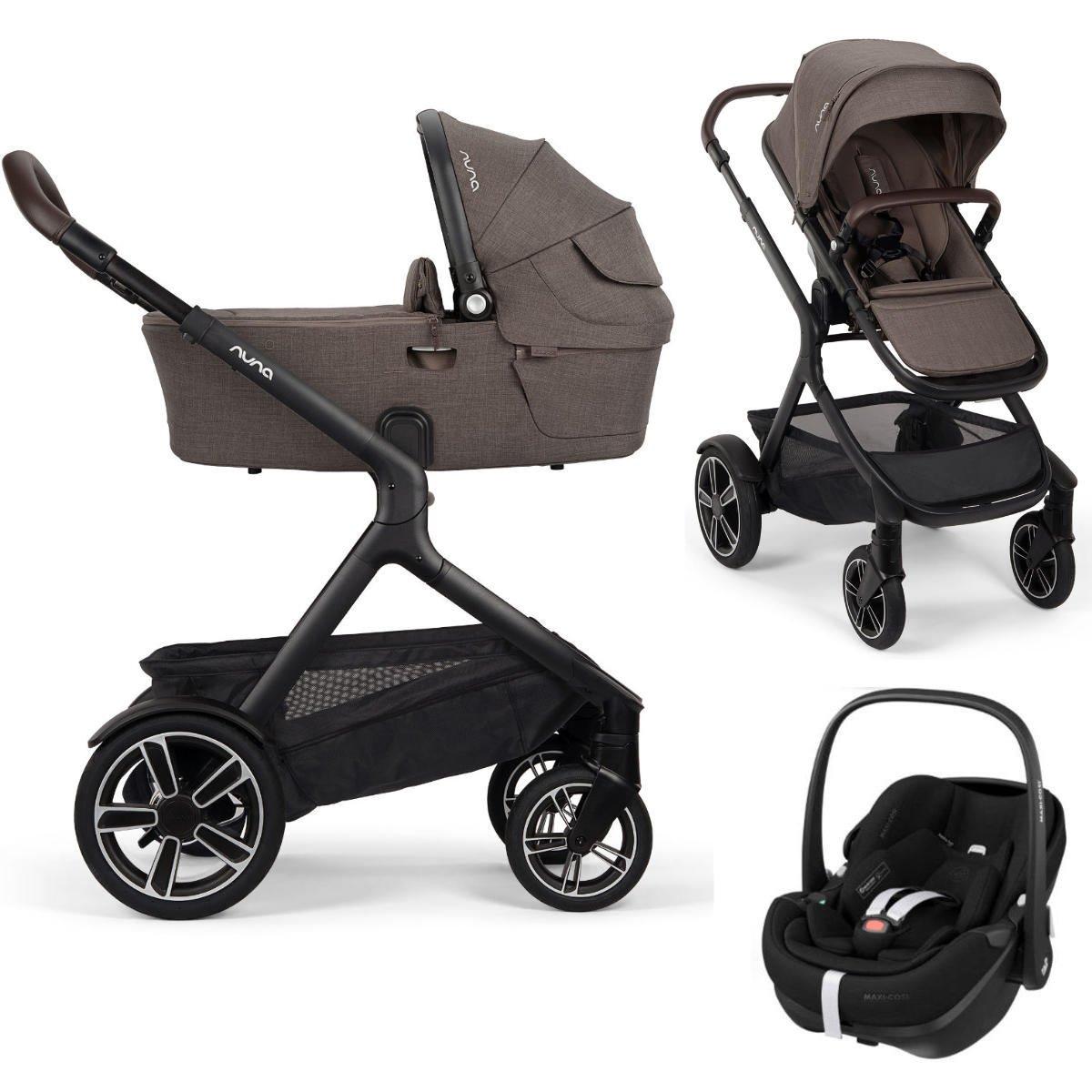 Nuna DEMI Next Pram Set 3-in-1 incl. Maxi Cosi Pebble 360 Pro 2 i-Size