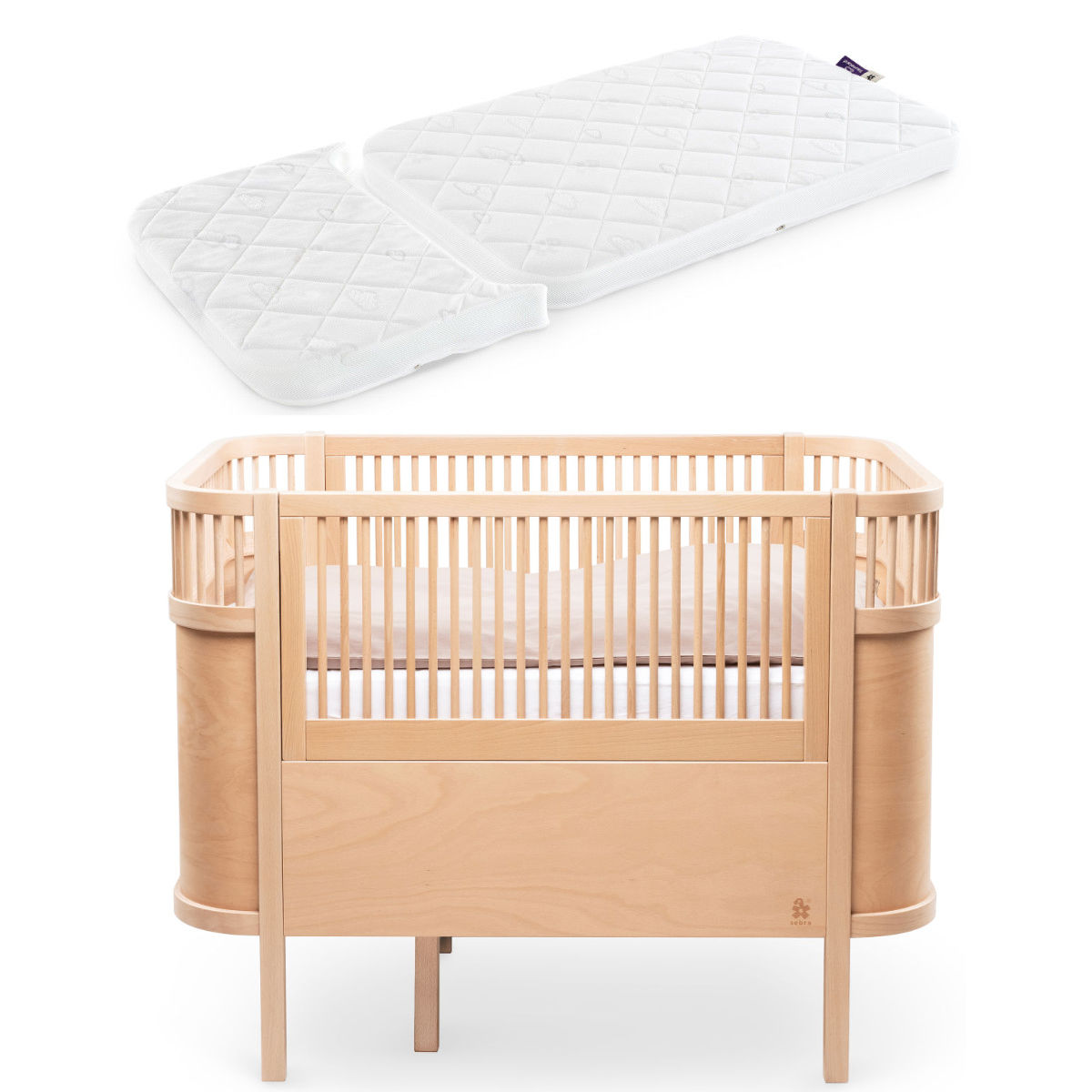 Sebra Baby & Junior Bed + Träumeland Mattress
