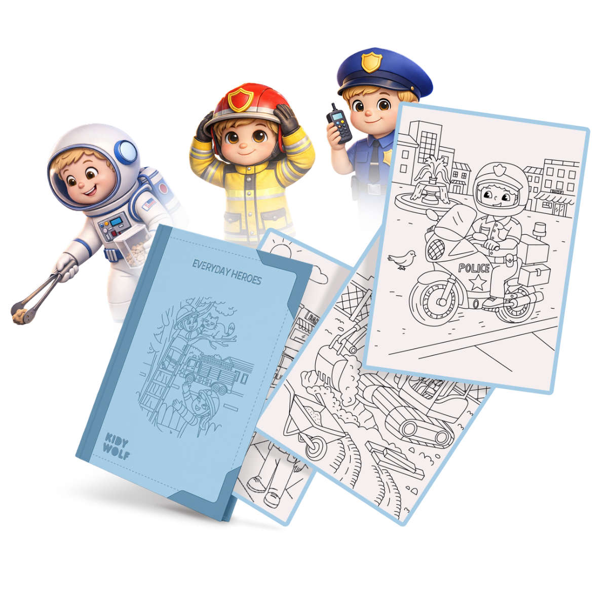 Kidywolf Refill Set for Kidydraw Pad