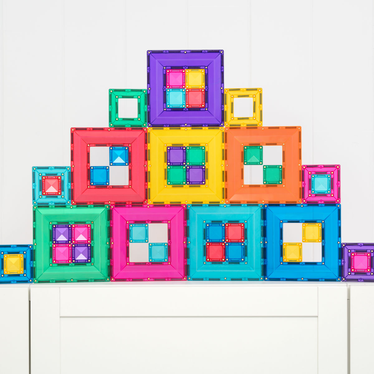 Connetix Bright Portal Pack – 48 Pieces | Magnetic Building Tiles