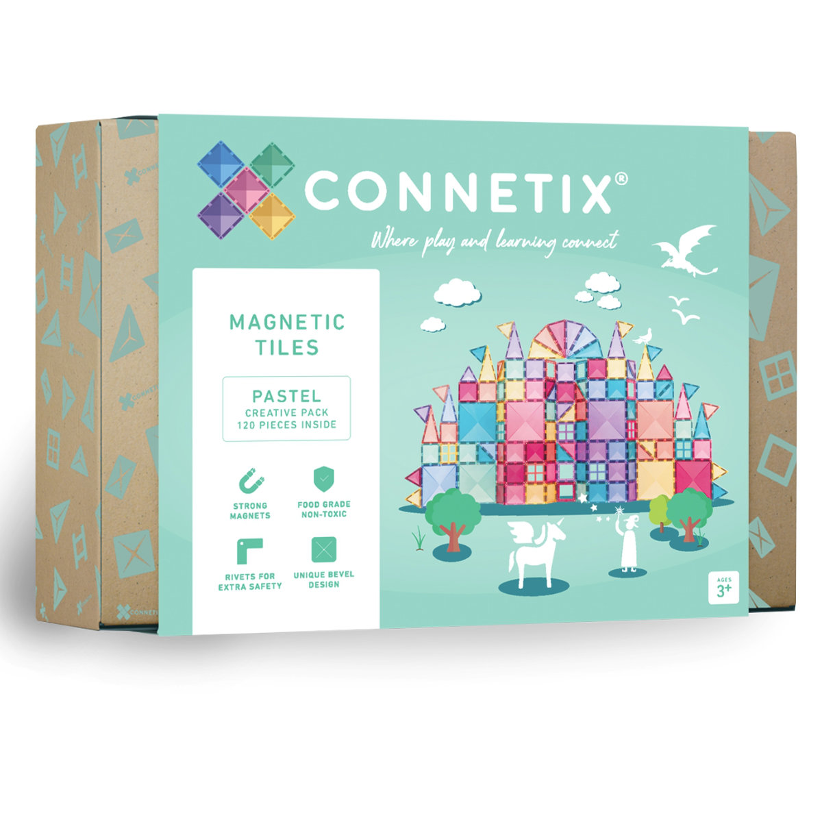 Connetix Magnetbausteine Pastel - 120 Teile - Creative Pack
