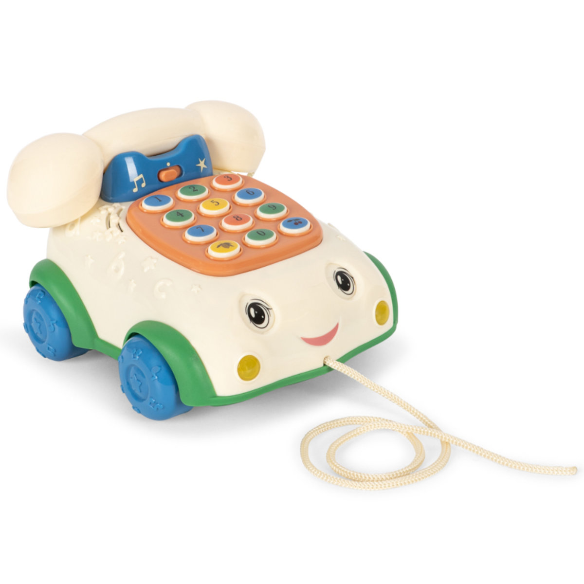 Konges Sløjd Pull-Along Toy Phone – with Light & Sound