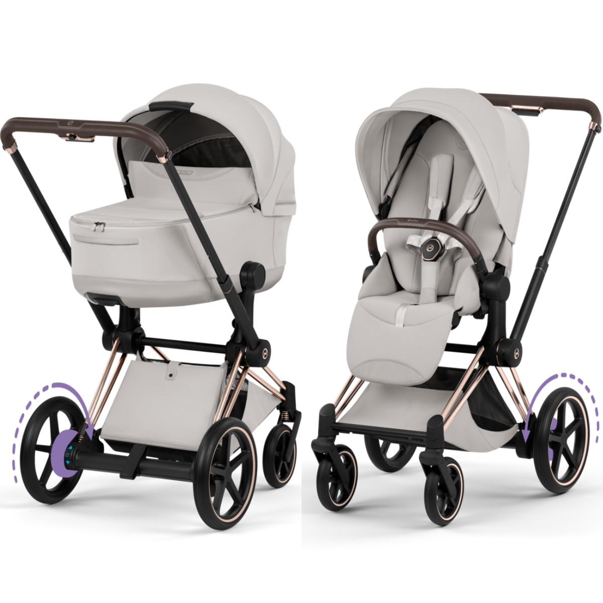 Cybex E-Priam 5 Style Stroller Set 3 in 1 incl. Cloud T i-Size Car Seat
