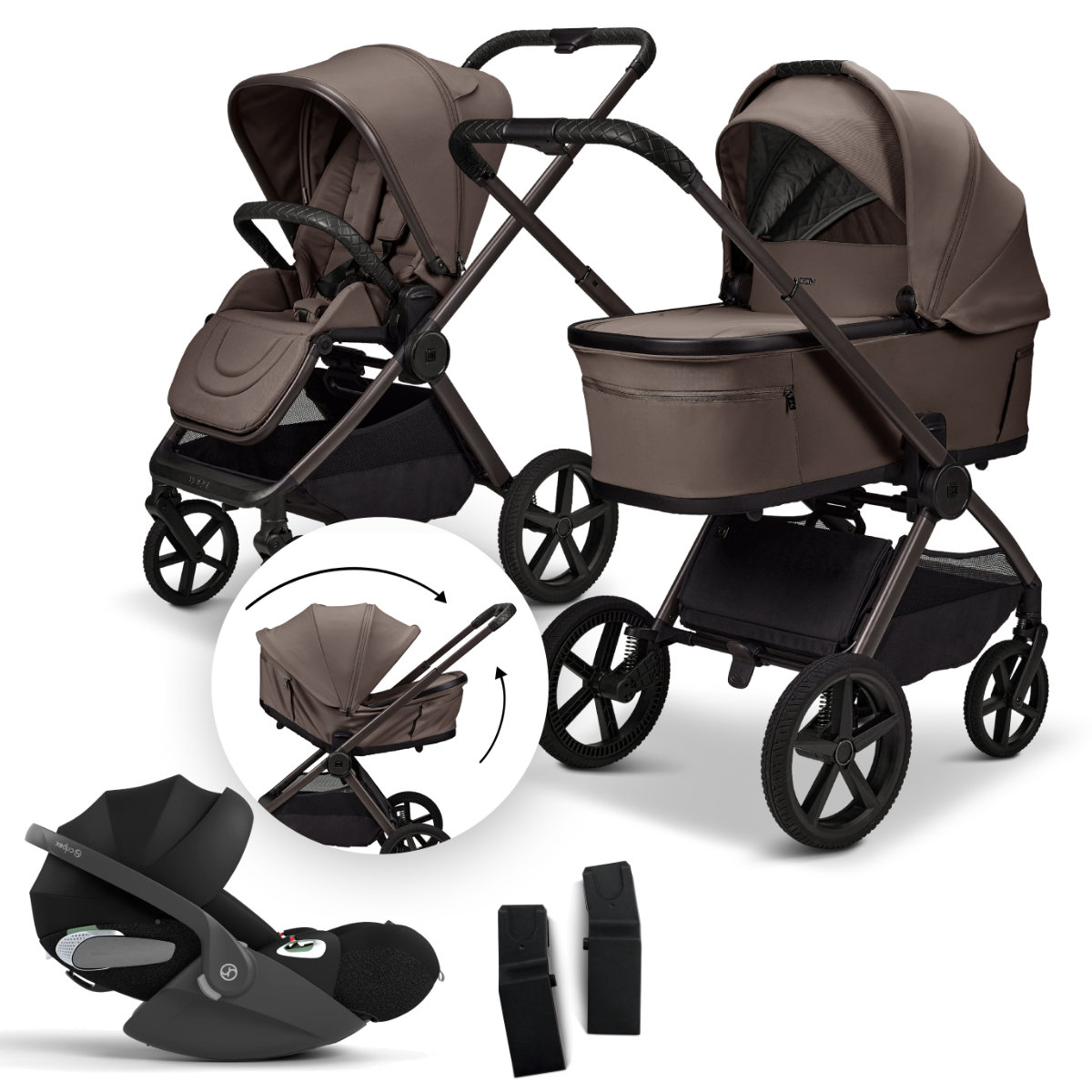 Moon Gio Fold Kinderwagen Set 3 in 1 inkl. Maxi-Cosi Pebble Slide Pro Babyschale