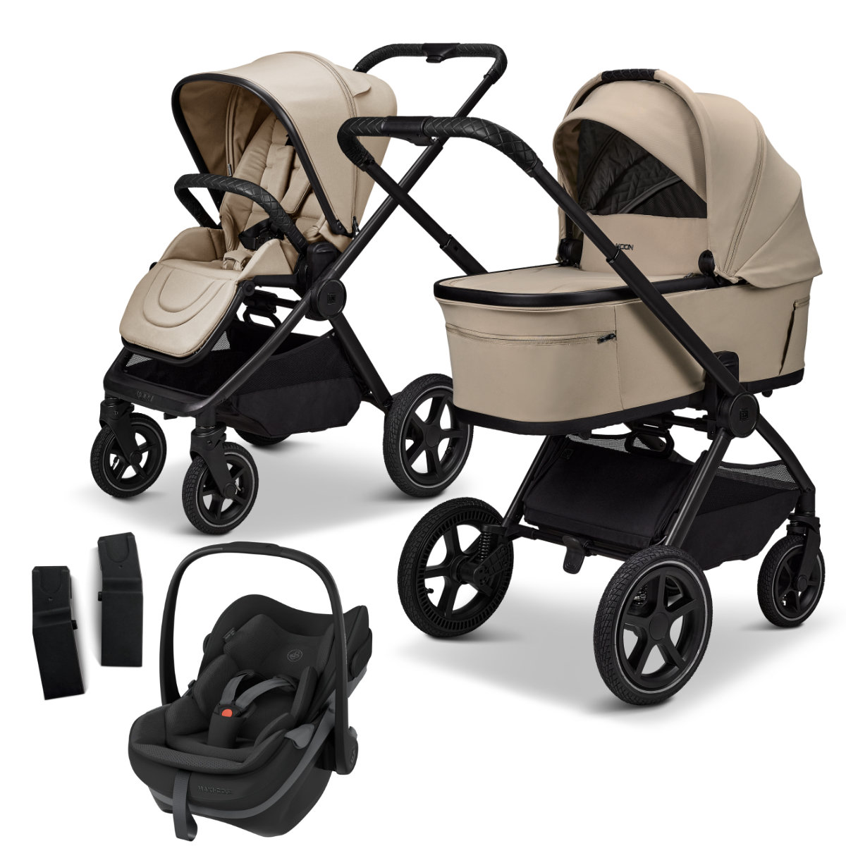 Moon Gio Fold Air Kinderwagen Set 3 in 1 inkl. Maxi Cosi Pebble Slide Pro Babyschale