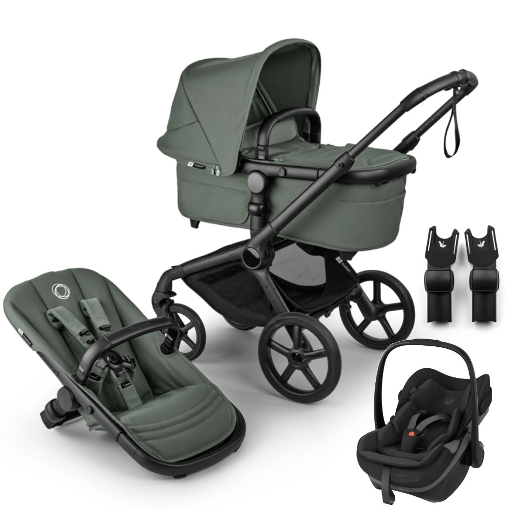 Bugaboo Fox 5 Renew Kombikinderwagen in Grün - schräge Ansicht