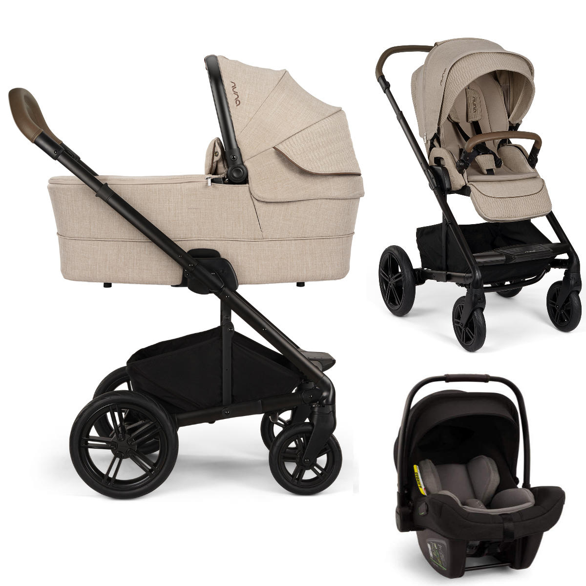 Nuna MIXX Next Stroller Set 3‑in‑1 incl. Nuna PIPA Next i‑Size Infant Car Seat