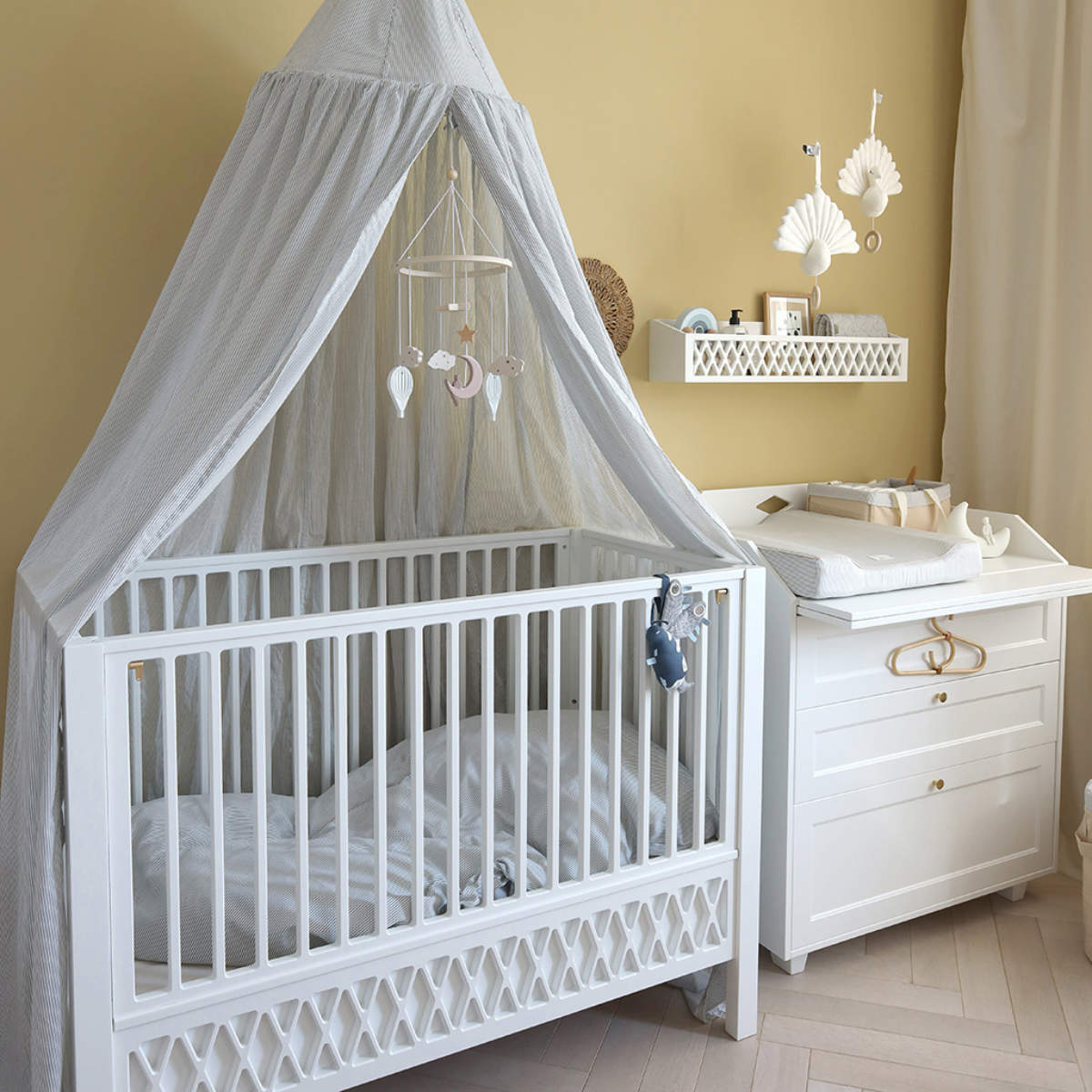 Cam Cam Copenhagen Harlequin Baby Bed, 60x120cm, FSC Mix