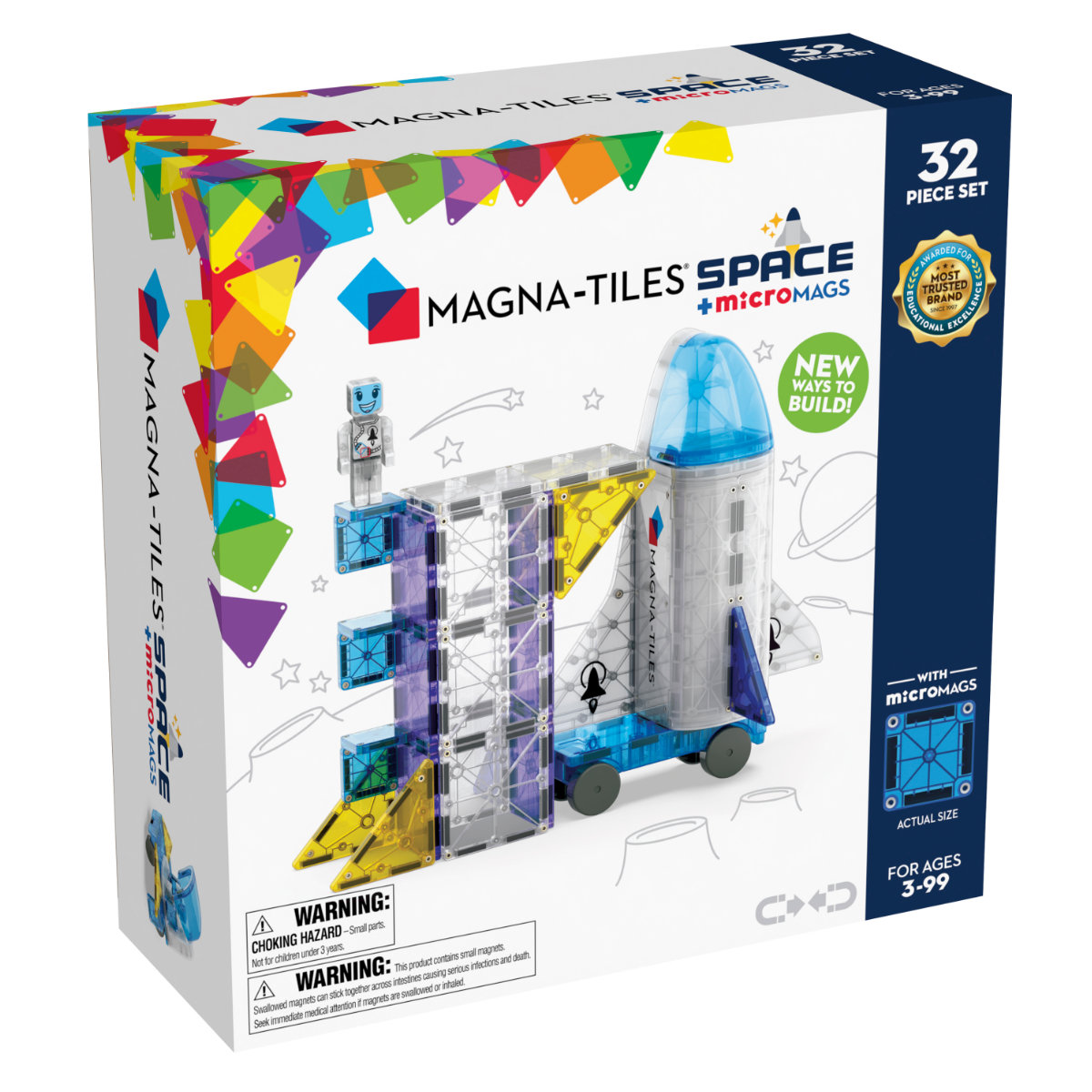 Magna-Tiles Space + microMAGS - 32 Pieces