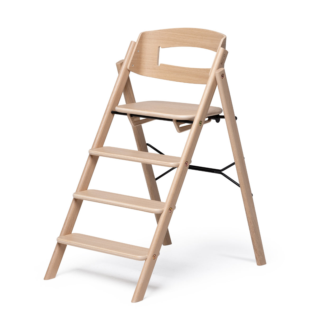 KAOS Klapp high chair made of wood, foldable