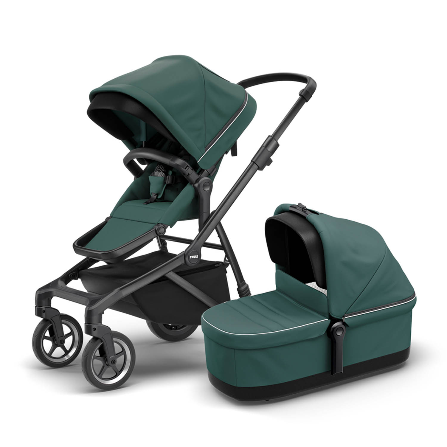 Thule Sleek Pram Set 3 in 1 with Cybex Aton S2 I-Size carseat