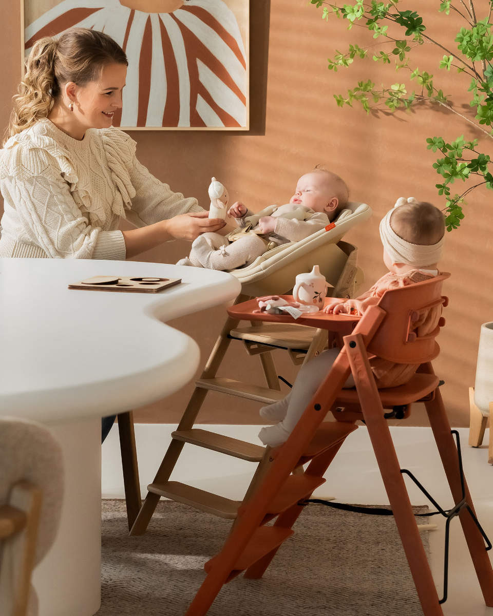 KAOS Klapp high chair made of wood, foldable