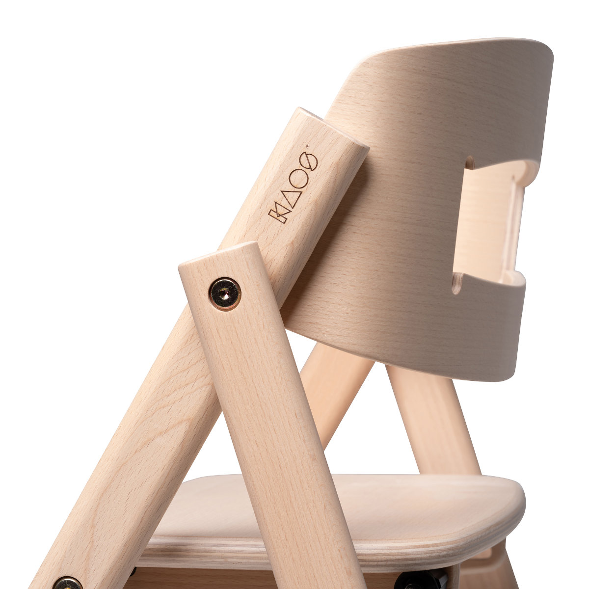 KAOS Klapp high chair made of wood, foldable