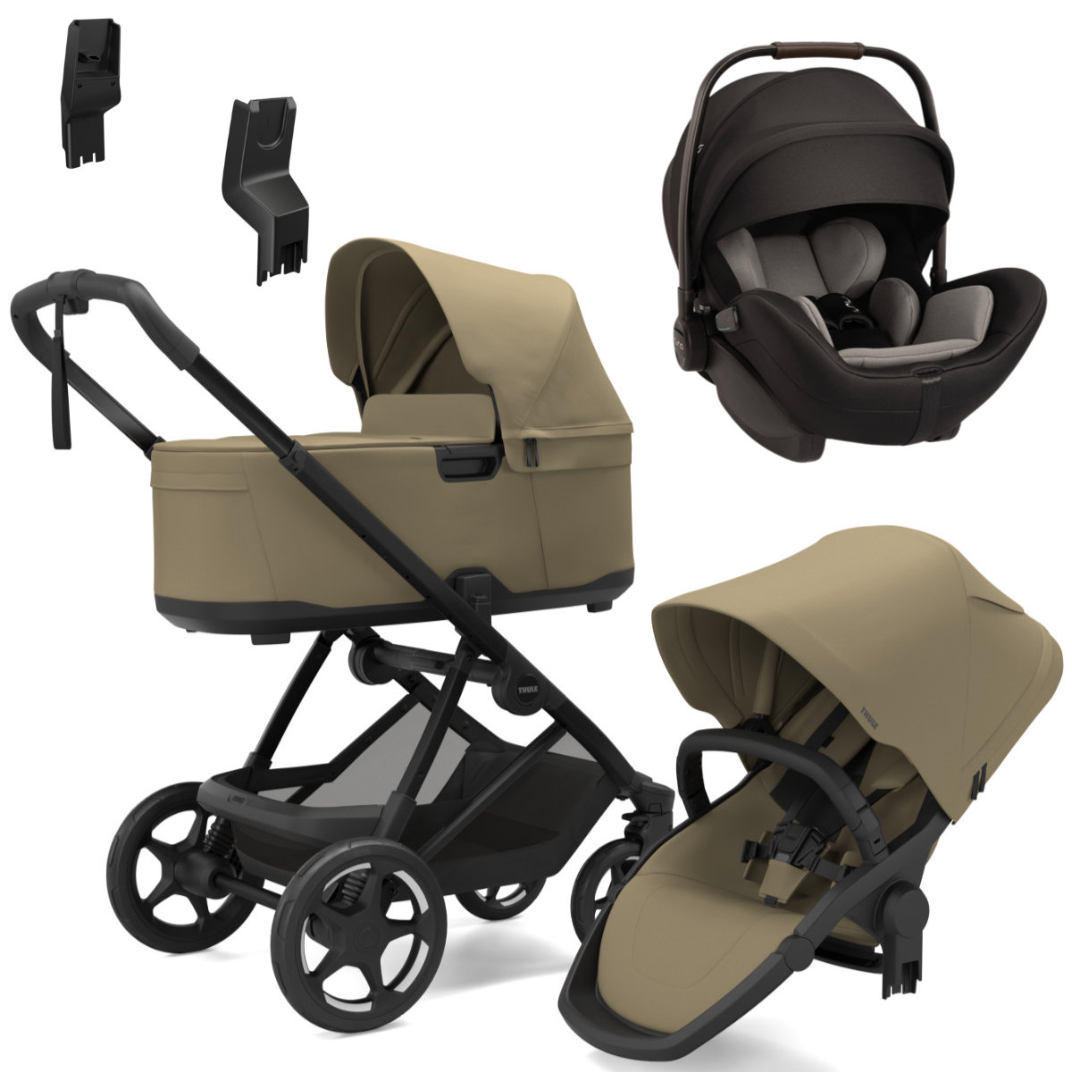Thule Charm 3-in-1 Stroller Set incl. Nuna Arra Flex i-Size Infant Car Seat