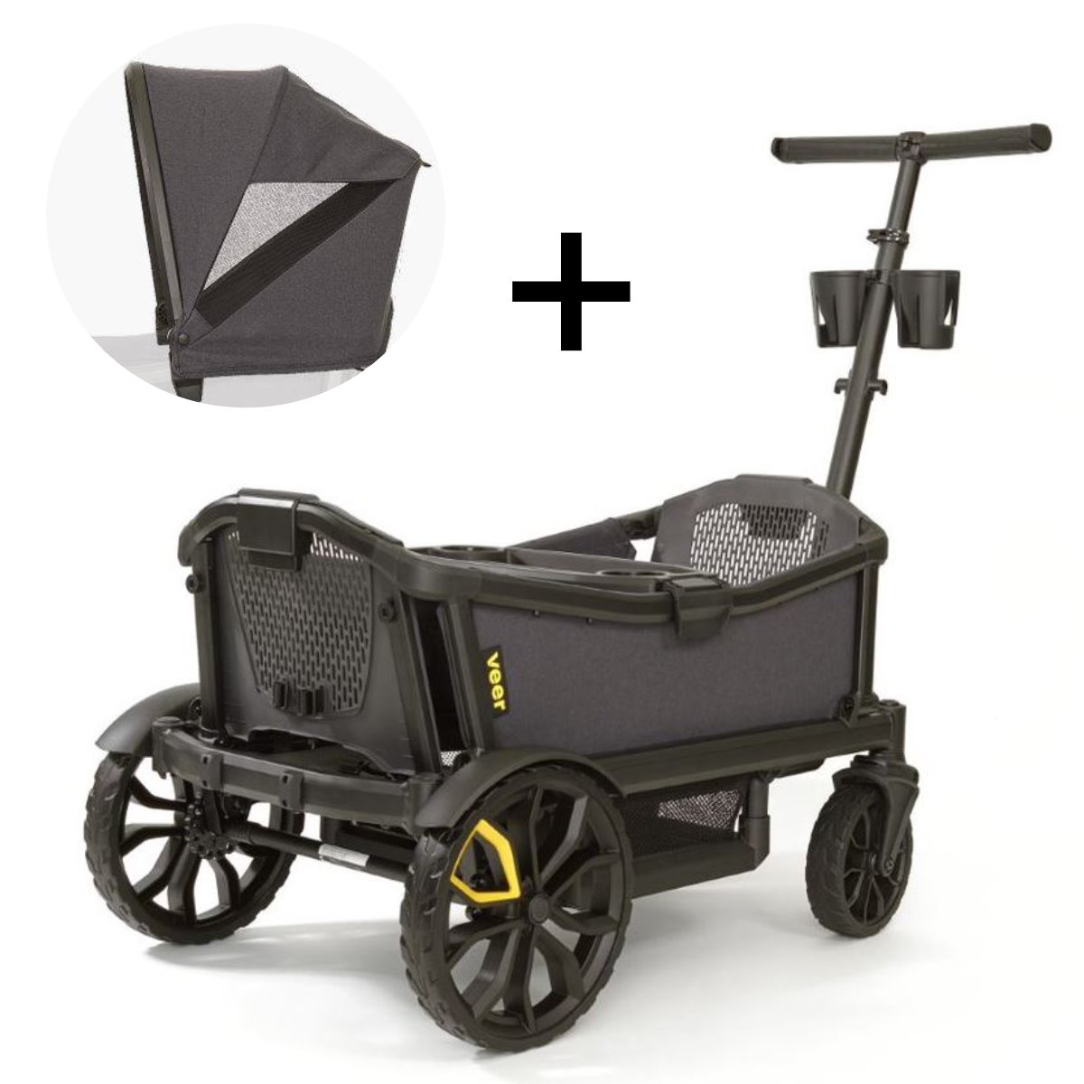 VEER Cruiser All-Terrain Duo foldable Handcart incl. Sun Canopy