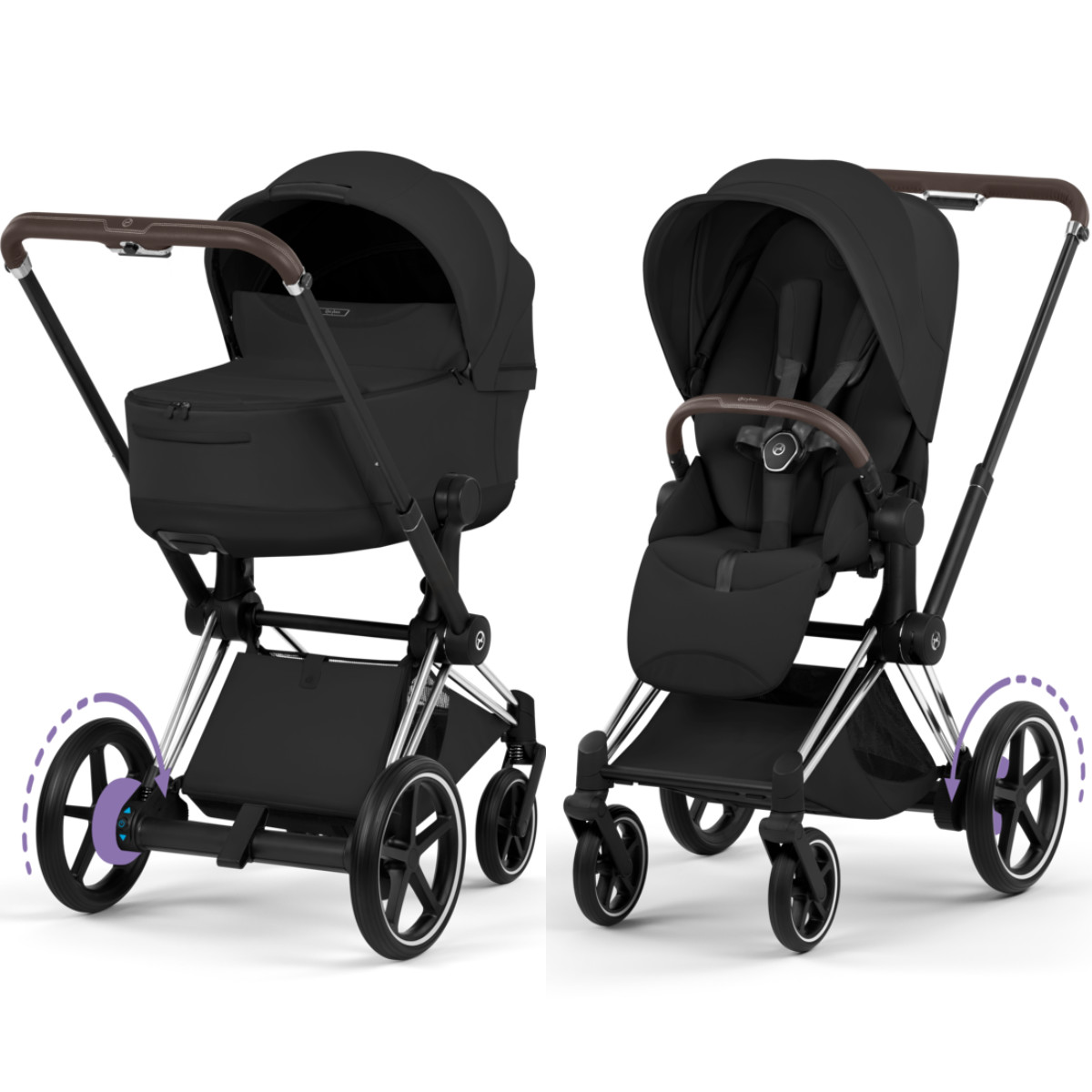 Cybex E-Priam 5 Style Stroller Set 3 in 1 incl. Cloud T i-Size Car Seat