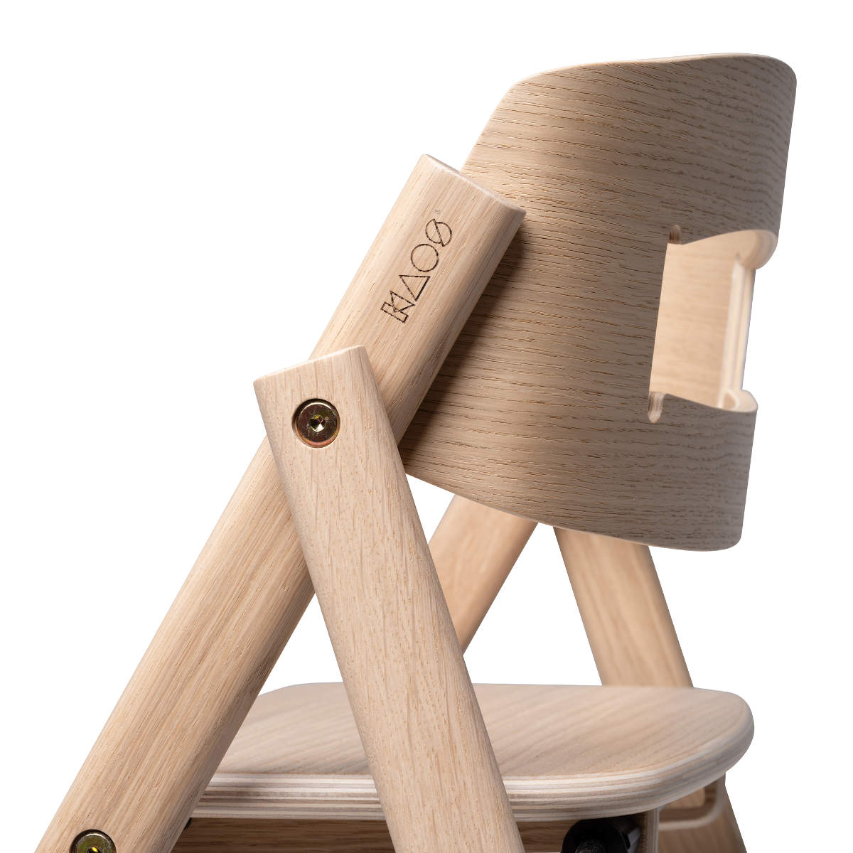 KAOS Klapp high chair made of wood, foldable