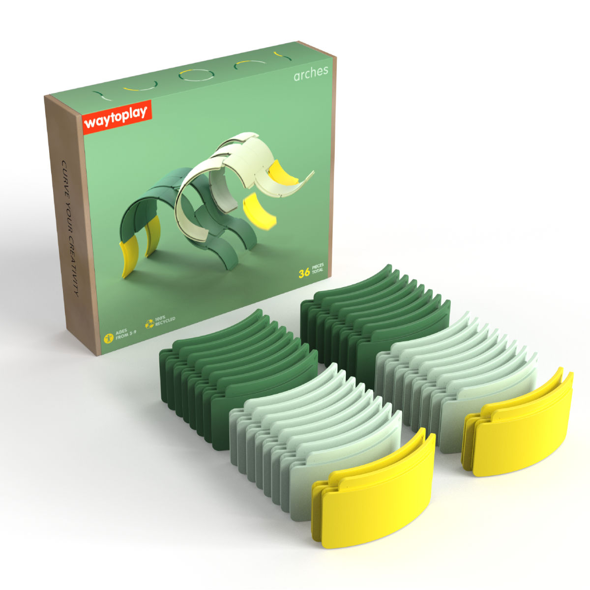 Waytoplay Arches – Creative Building & Road Expansion Set (Starter 18 | Creator 36 | Builder 54)