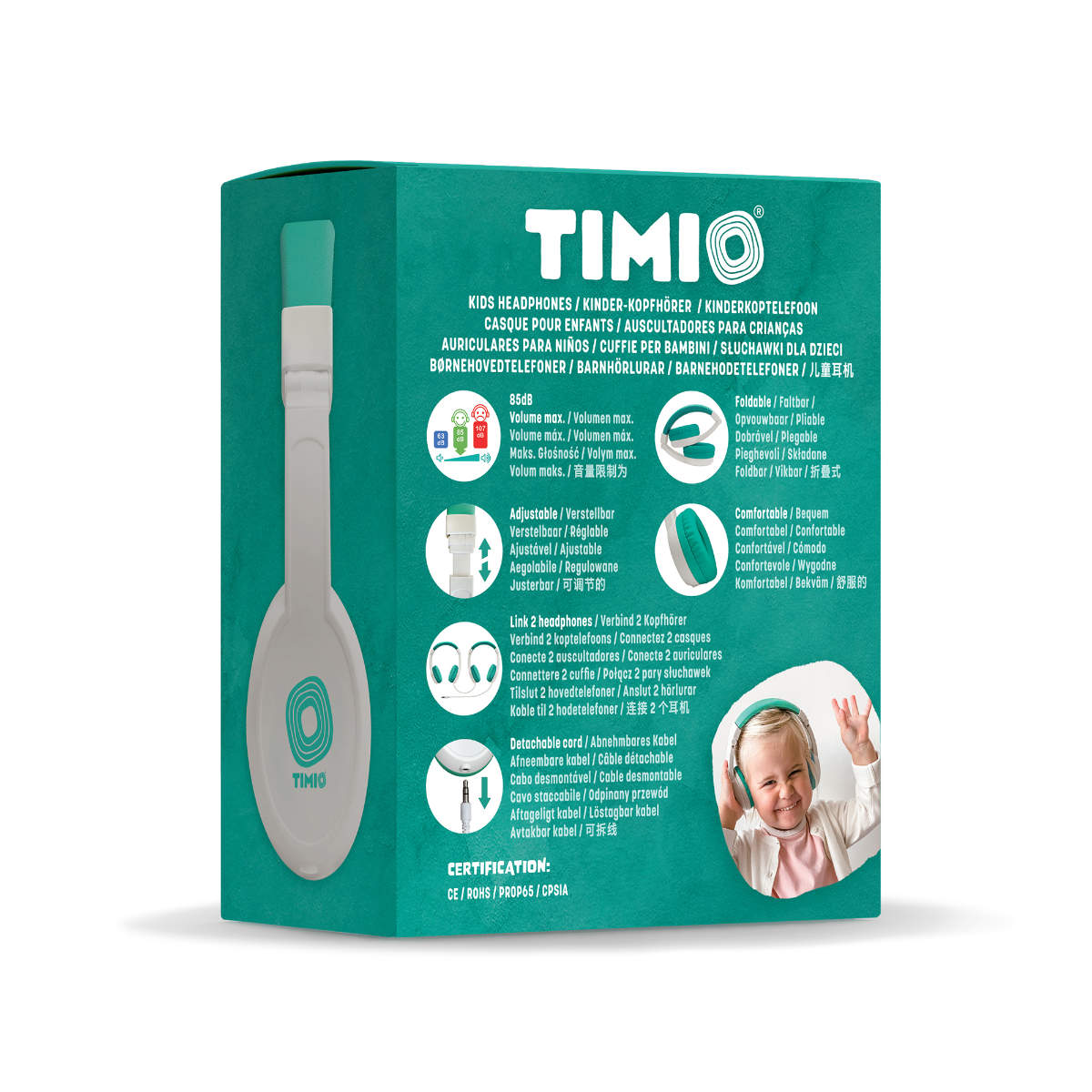 TIMIO Foldable Kids' Headphone (max. 85dB)