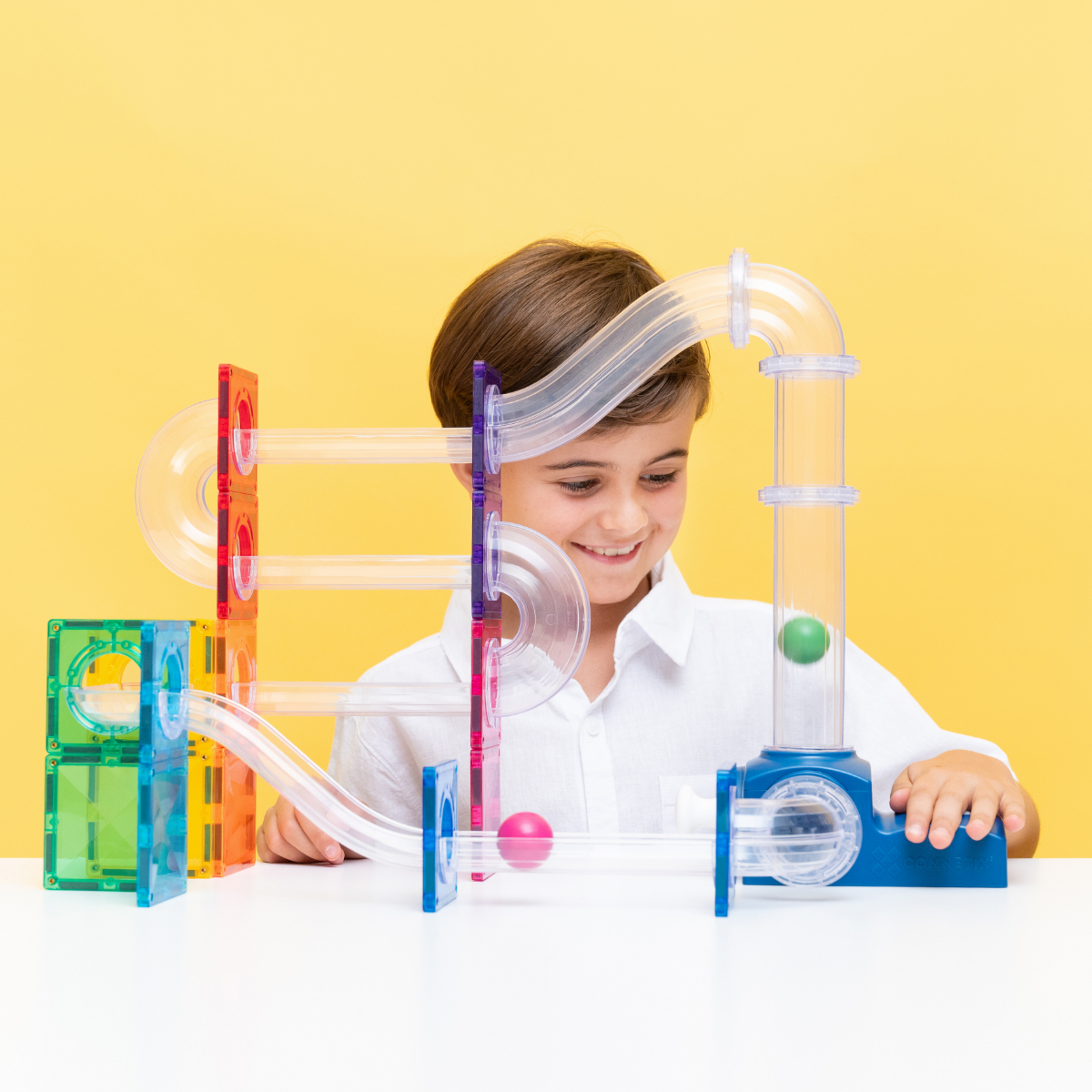Connetix Magnetbausteine Ball Run Launcher Pack - 47 Teile