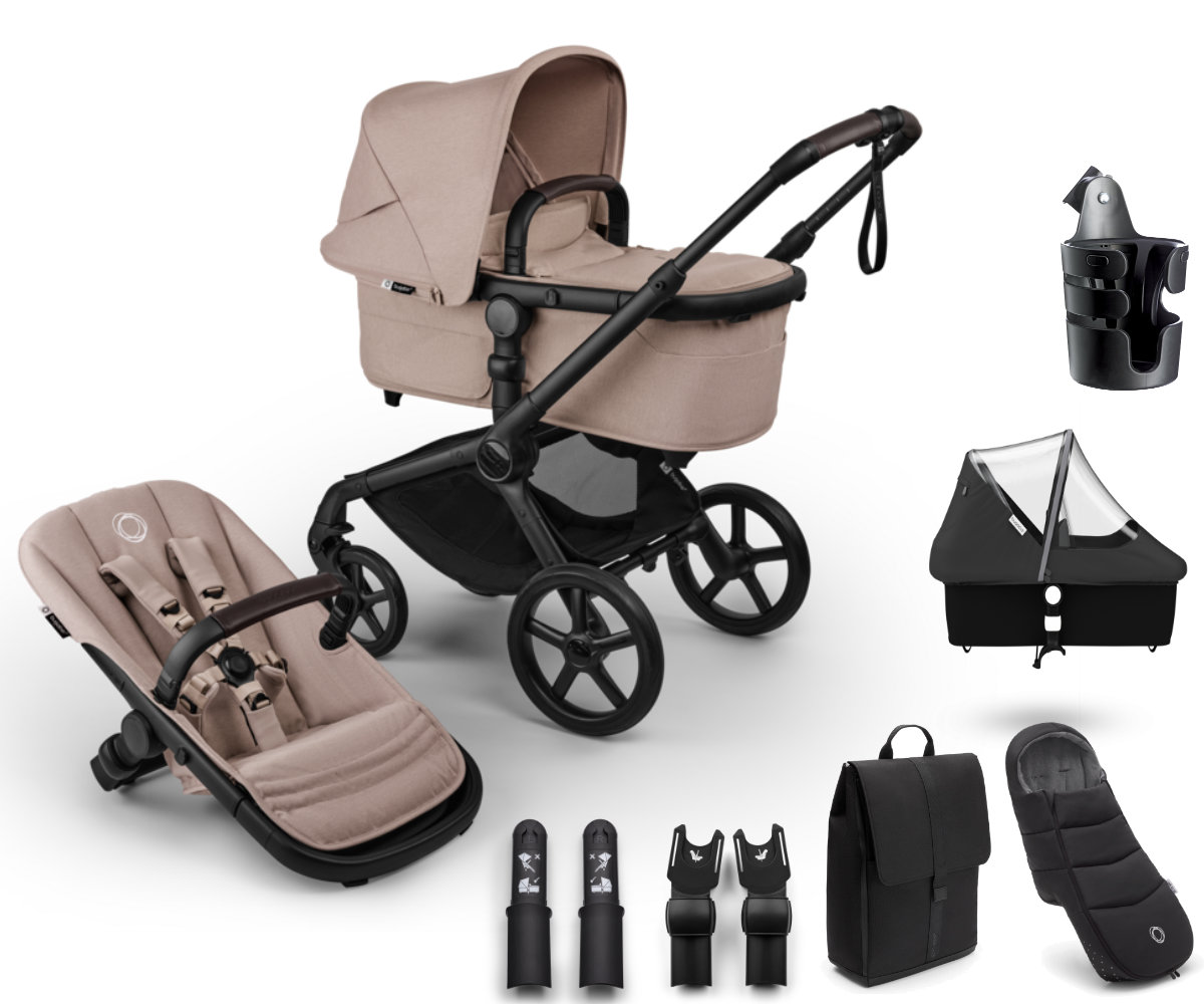 Bugaboo Fox 5 Renew Kinderwagen in Beige - schräge Ansicht