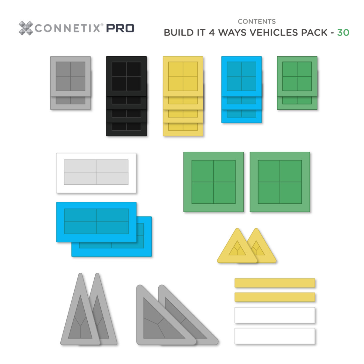Connetix PRO Magnetbausteine – Vehicles Pack – 30 Teile