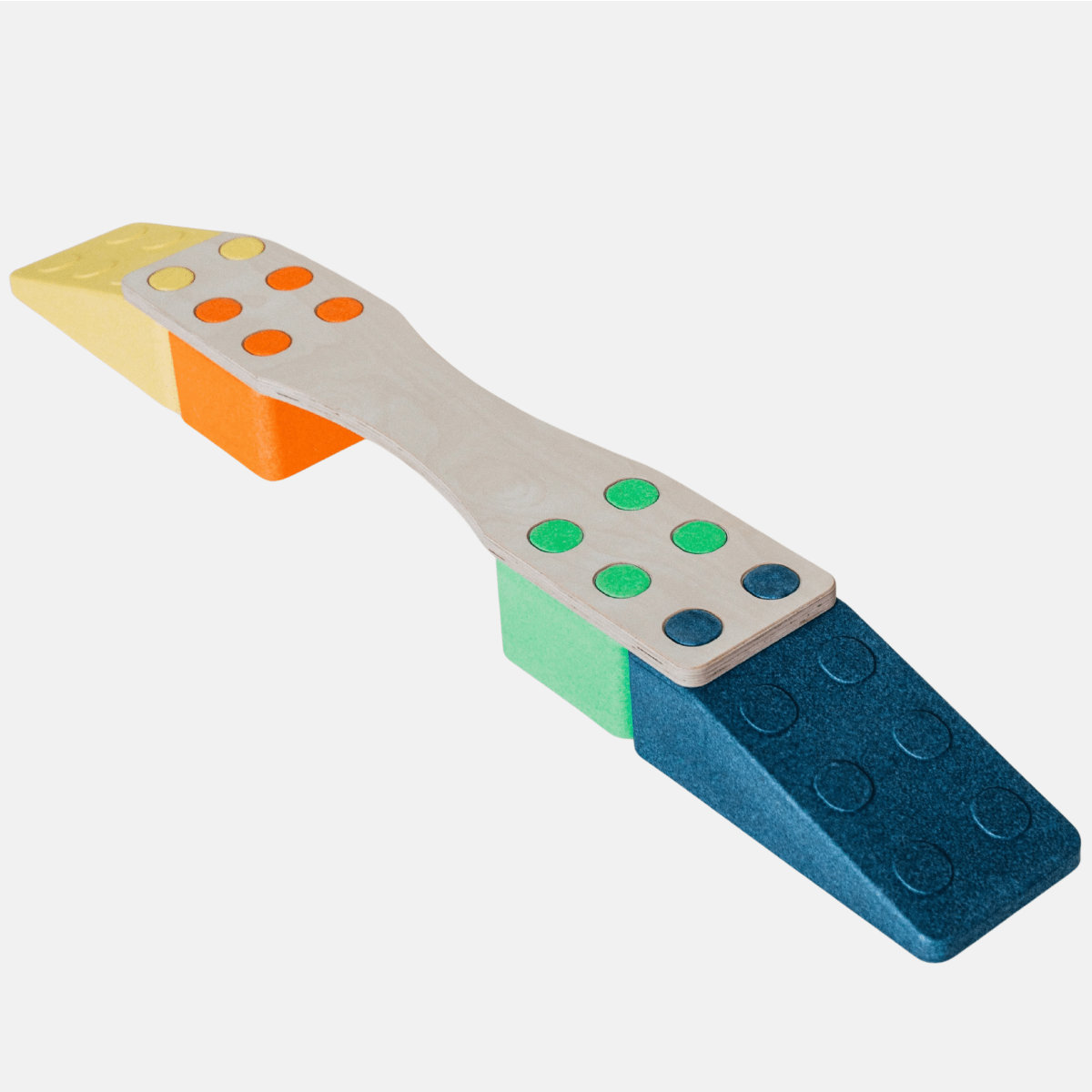 bygge PARCOURS Balance Set with BAR Board and 4 Building Blocks