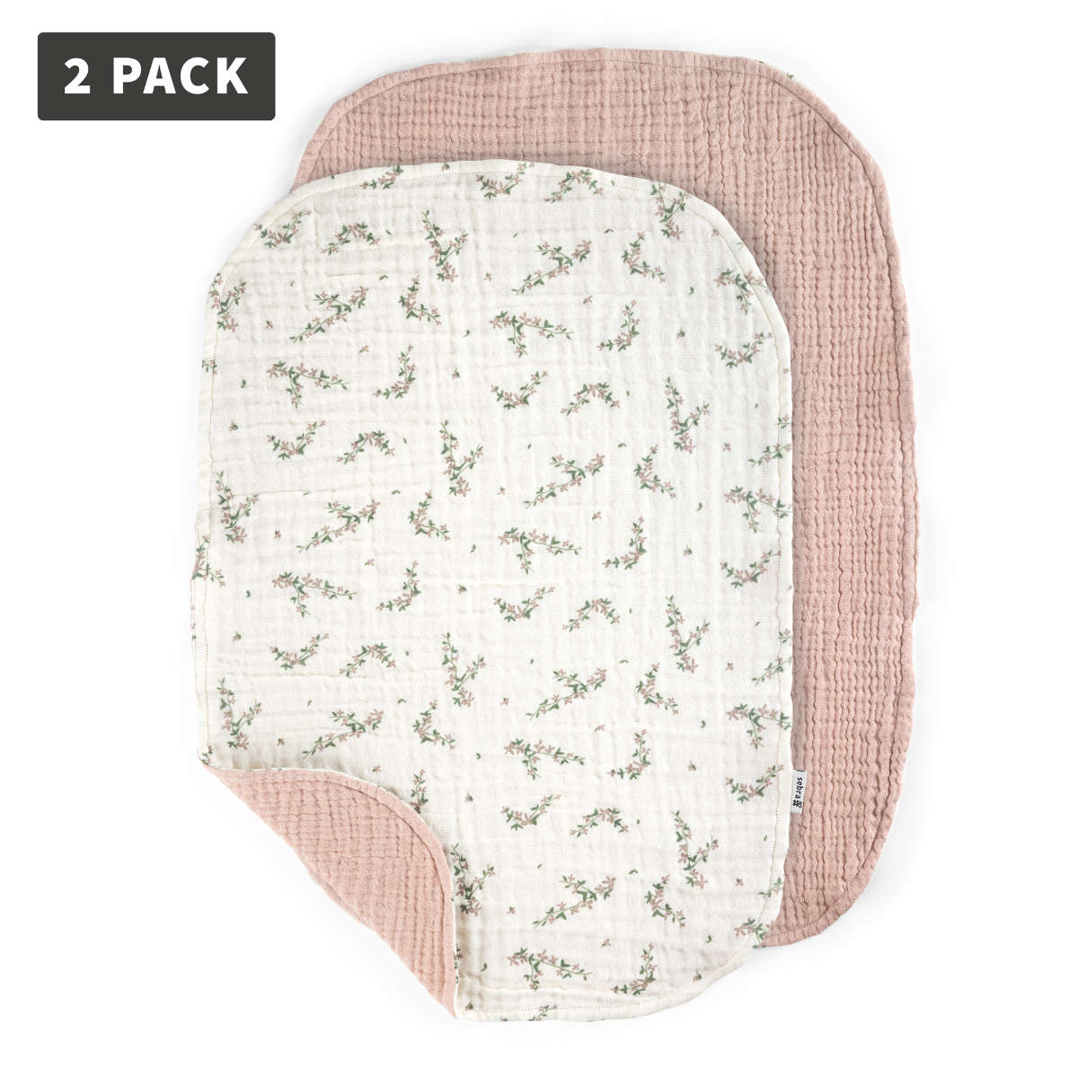 Sebra Muslin Changing Pad 6-layer, Pack of 2