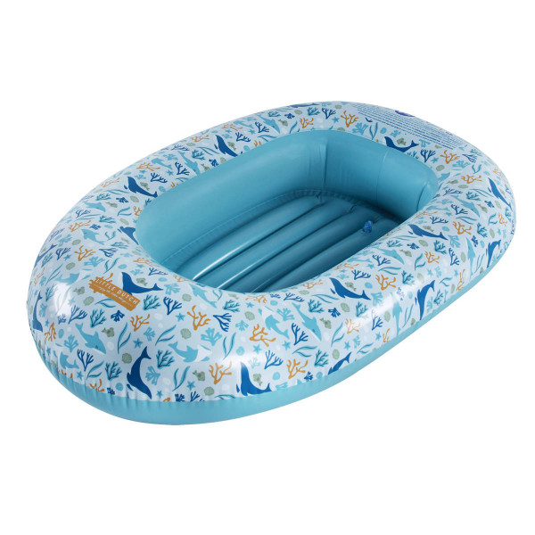 Little Dutch Inflatable Boat for Kids, Ocean Dreams, 100 x 67 cm