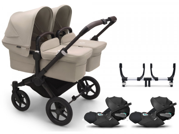 Bugaboo Donkey 5 Twin Stroller Set 3 in 1 incl. Cybex Cloud T i-Size car seat