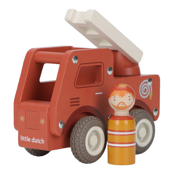 Little Dutch Feuerwehrauto mit Figur aus Holz FSC