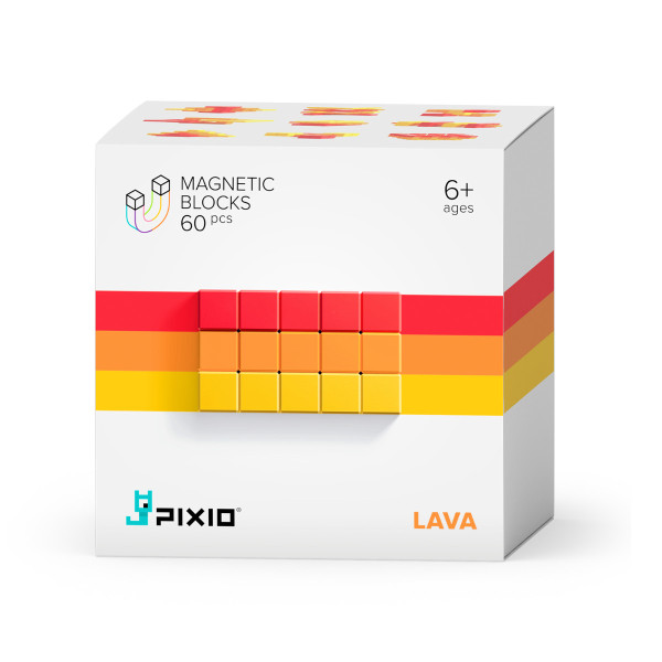PIXIO Magnetic Building Blocks Abstract Lava 60 pcs