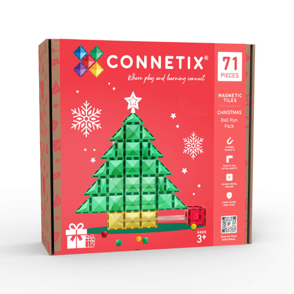 Connetix Magnetbausteine – Christmas Tree Ball Run Pack – 71 Teile