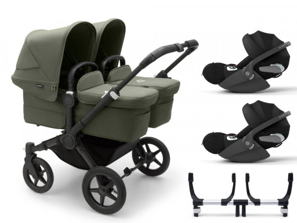 Bugaboo Donkey 5 Twin Stroller Set 3 in 1 incl. Cybex Cloud T i-Size car seat